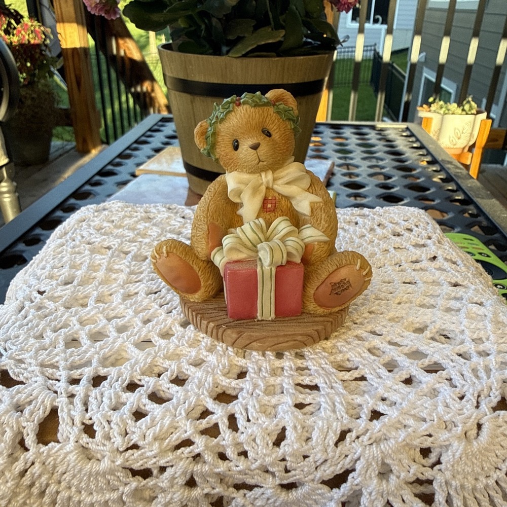 Cherished Teddies Margy "I'm Wrapping Up a Little Holiday Joy to Send Your Way"